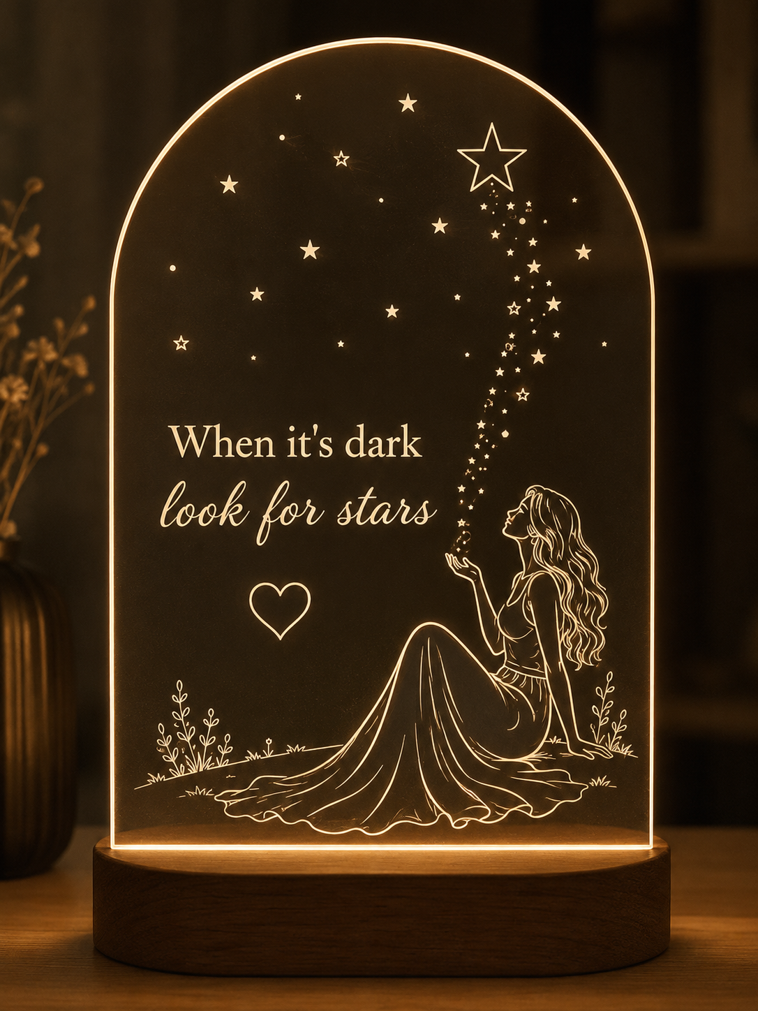 Where Love Grows LED Lamp