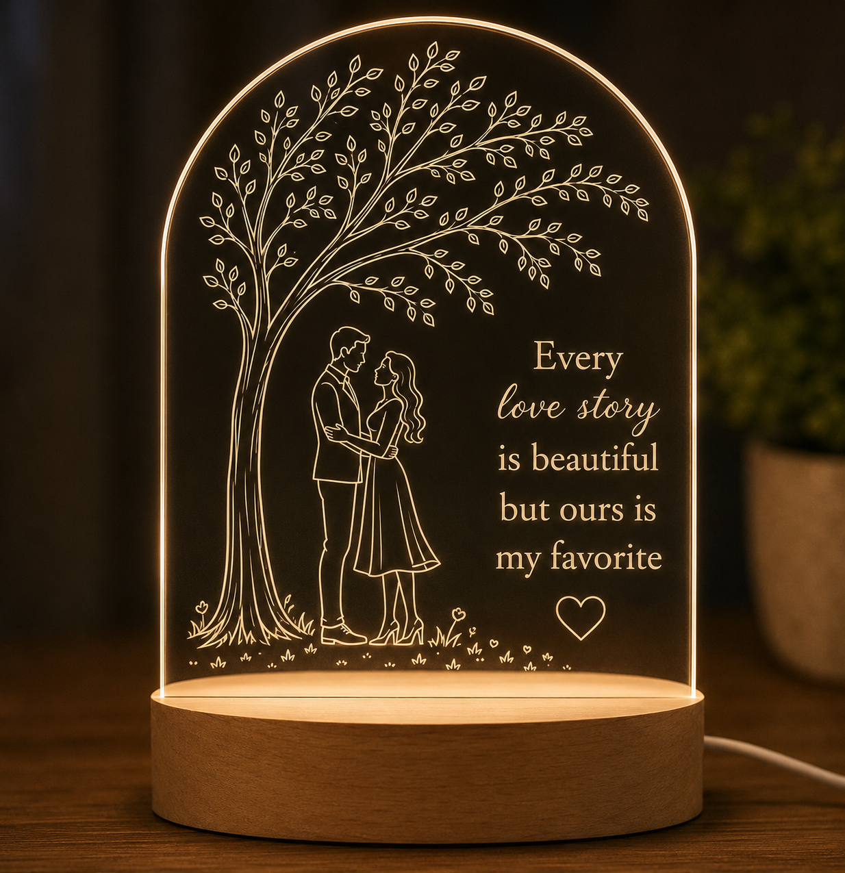 Every Love Story LED Lamp