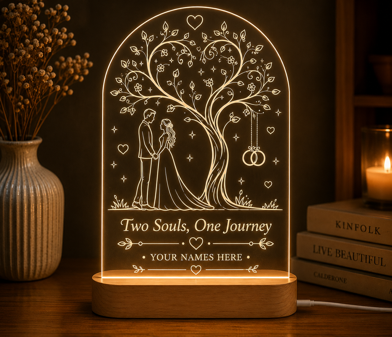 Personalized Tree of Love LED Night Light