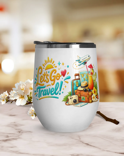 Adventure Awaits – Travel Tumbler 12 oz