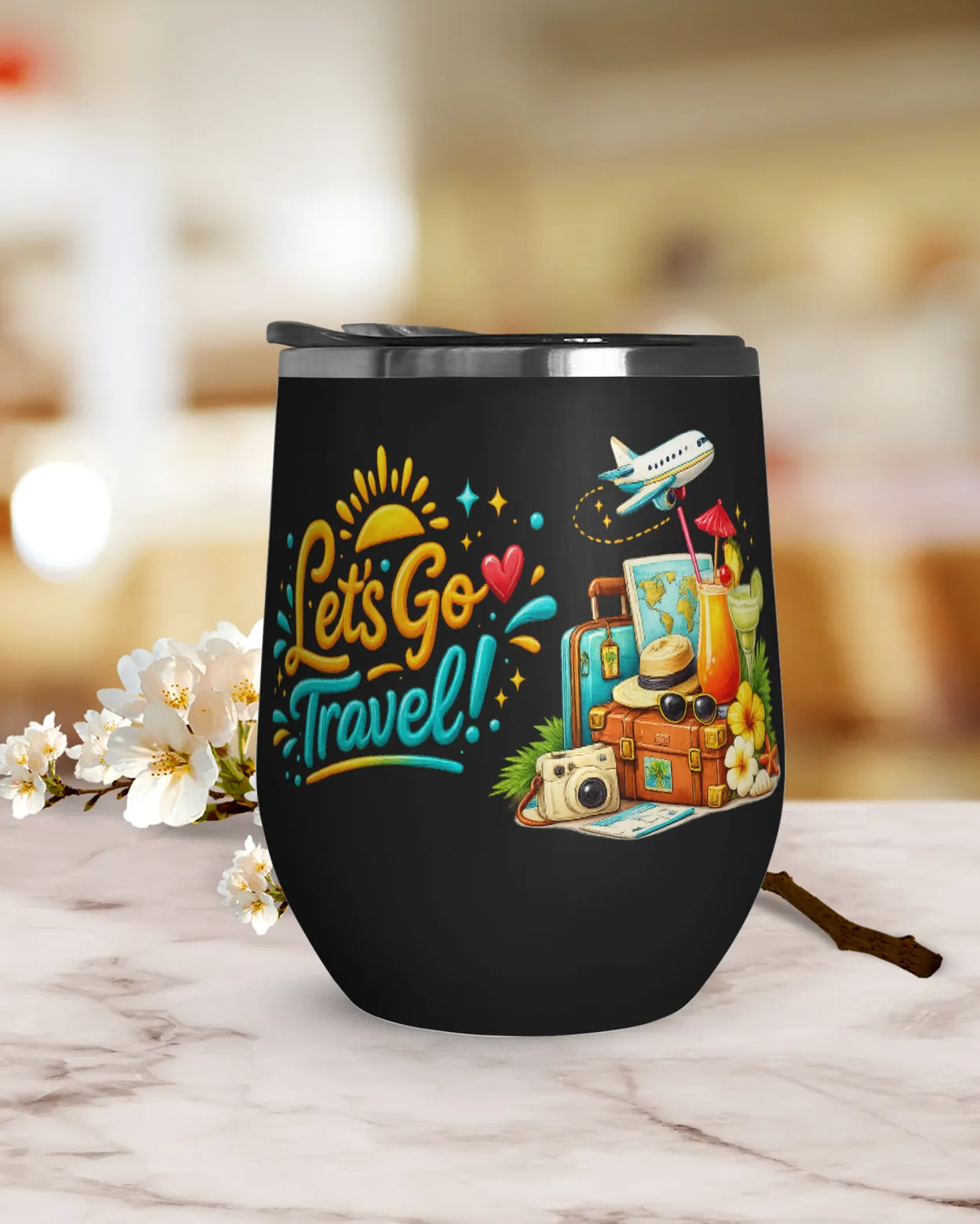 Adventure Awaits – Travel Tumbler 12 oz