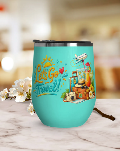 Adventure Awaits – Travel Tumbler 12 oz