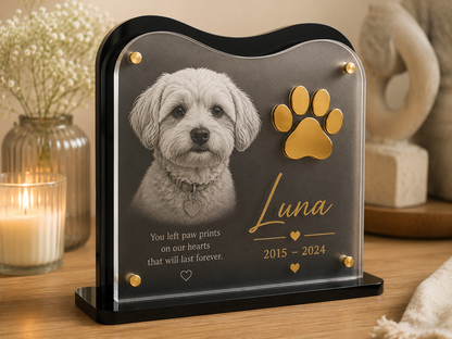 Personalized Layered Acrylic Pet Memorial