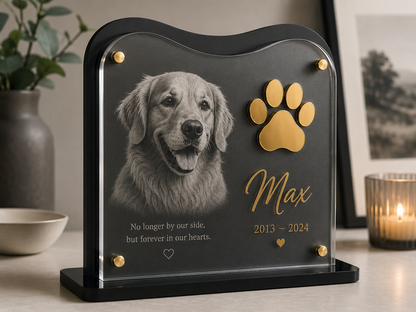 Personalized Layered Acrylic Pet Memorial