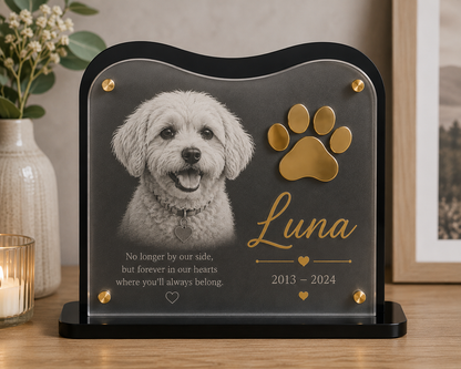 Personalized Layered Acrylic Pet Memorial
