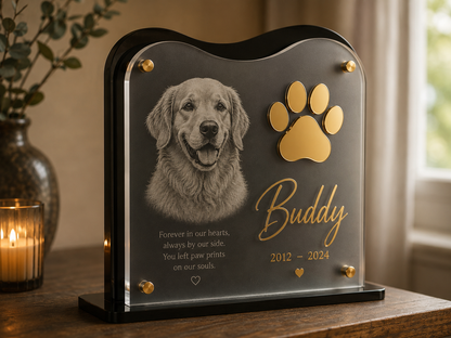 Personalized Layered Acrylic Pet Memorial