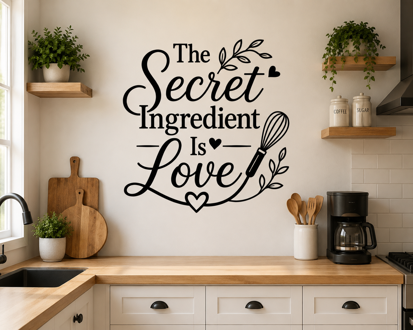 Farmhouse Kitchen Wall Sticker | Inspirational Quote Vinyl Decal