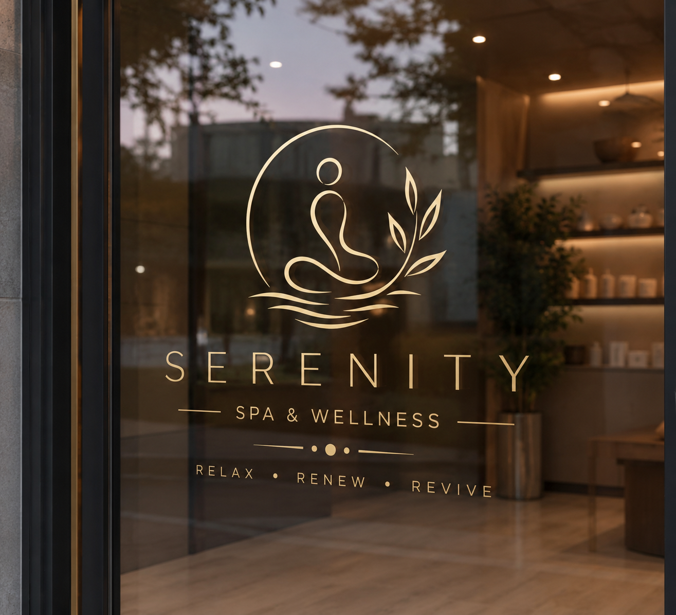Personalized Zen Spa Window Decal