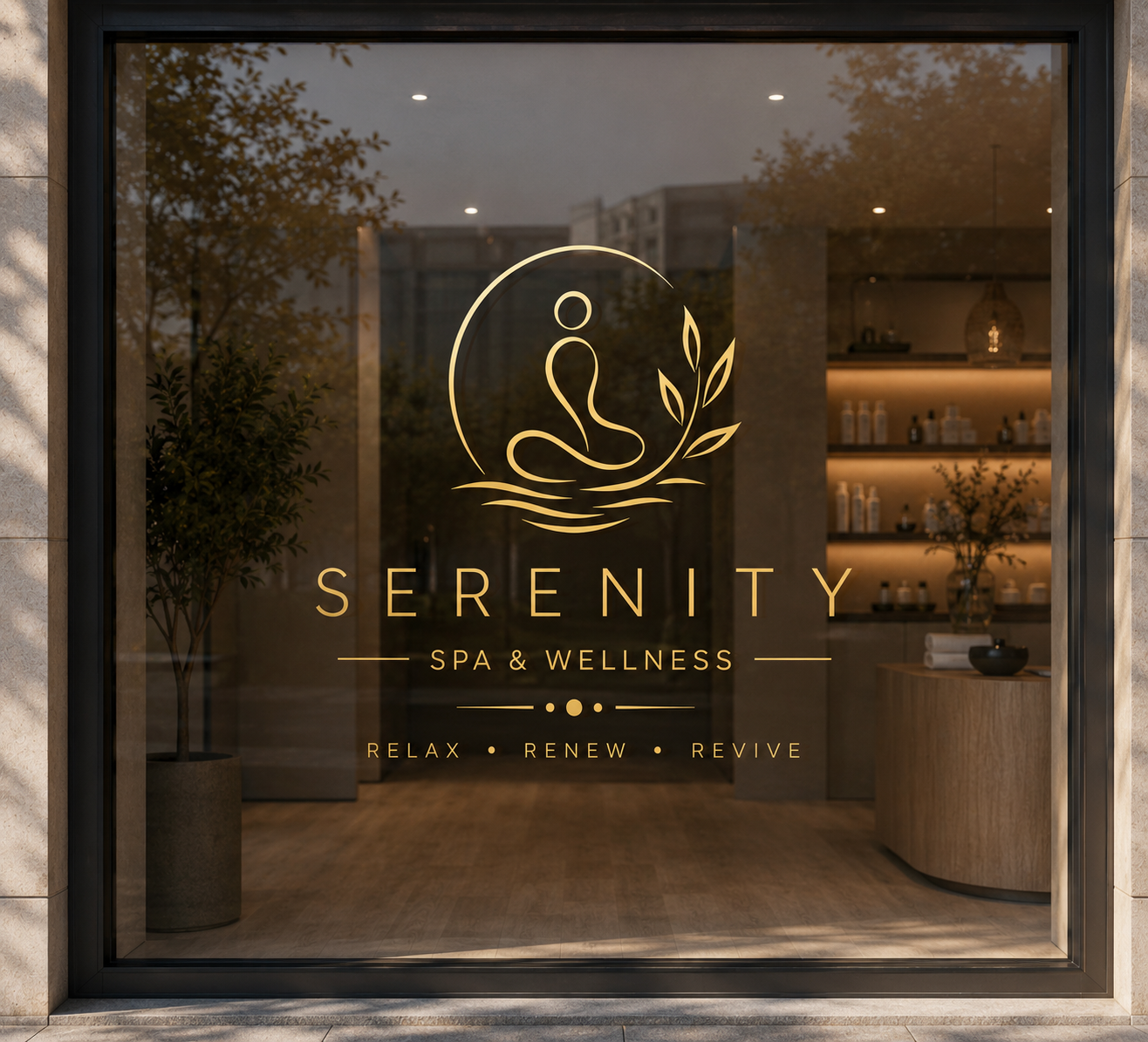 Personalized Zen Spa Window Decal