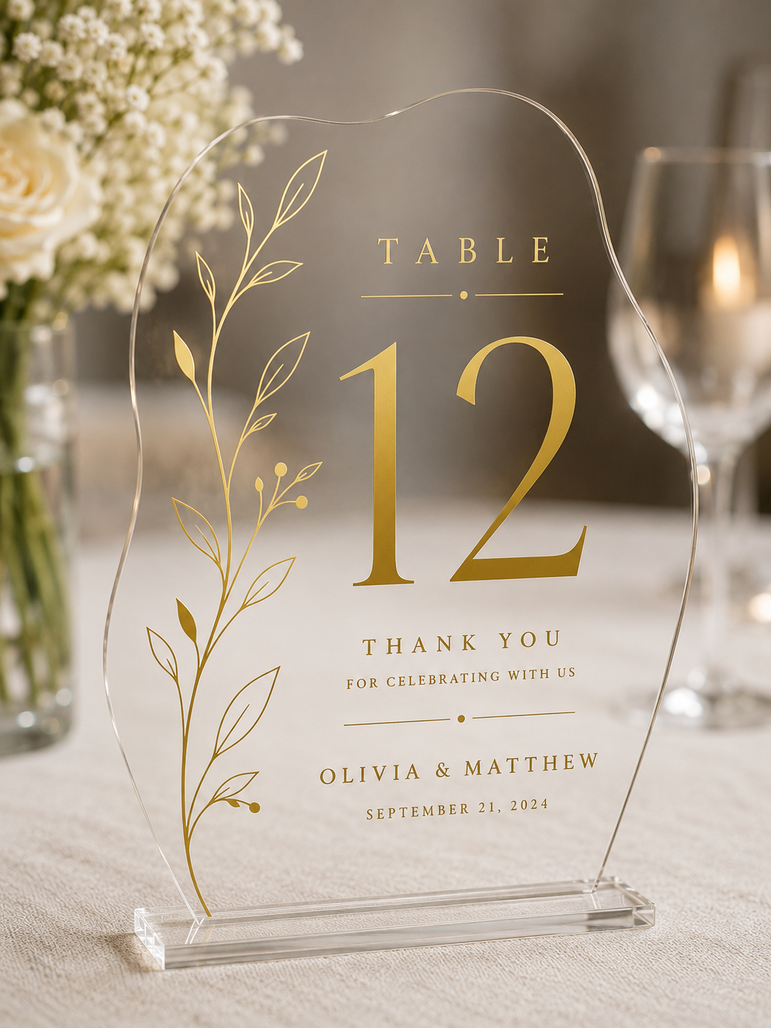 Pebble Grace Table Sign