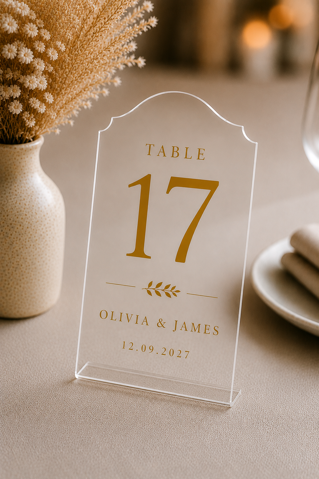 Botanical Wedding Table Sign