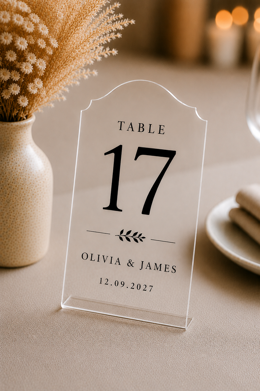Botanical Wedding Table Sign