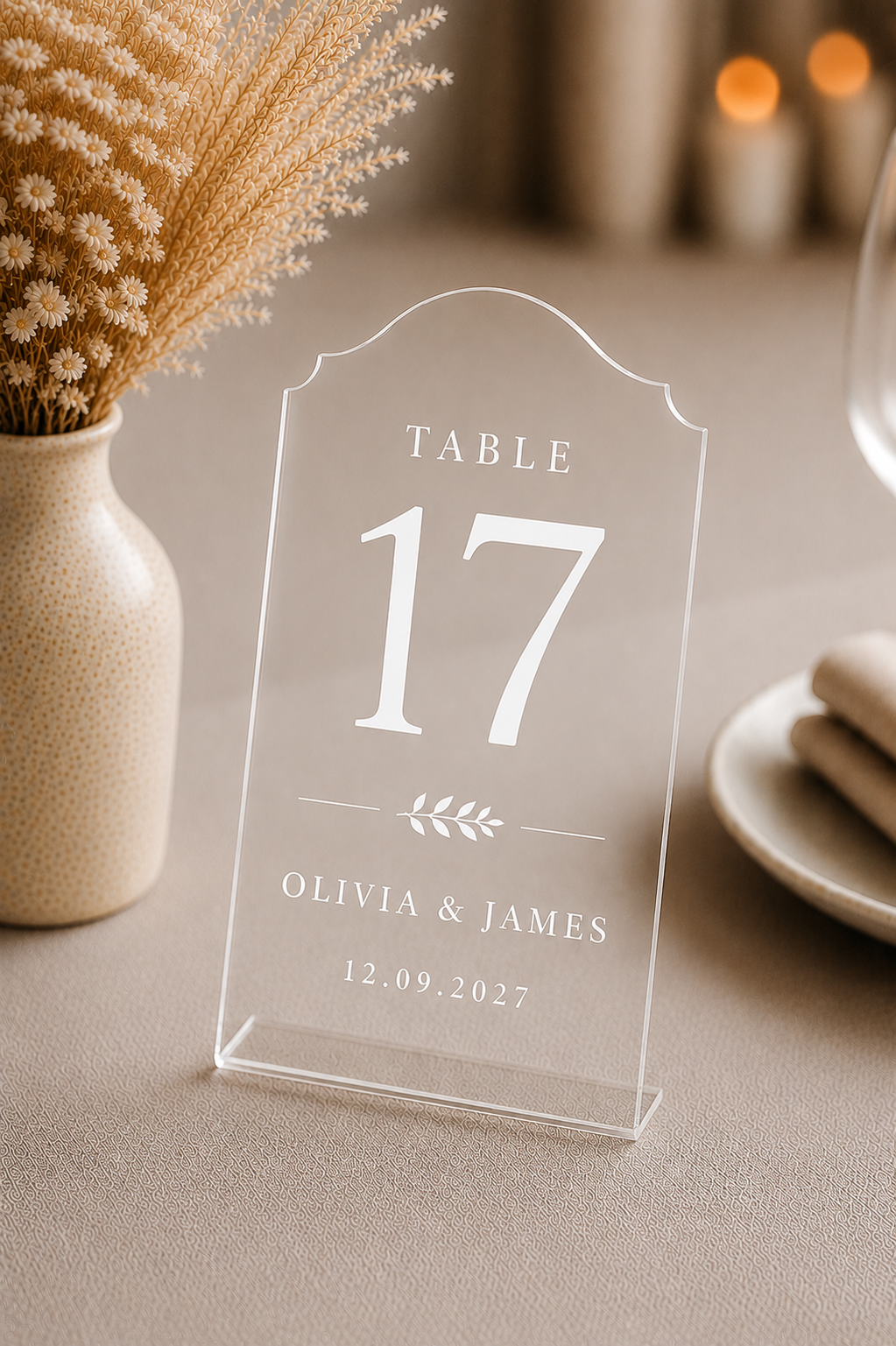 Botanical Wedding Table Sign