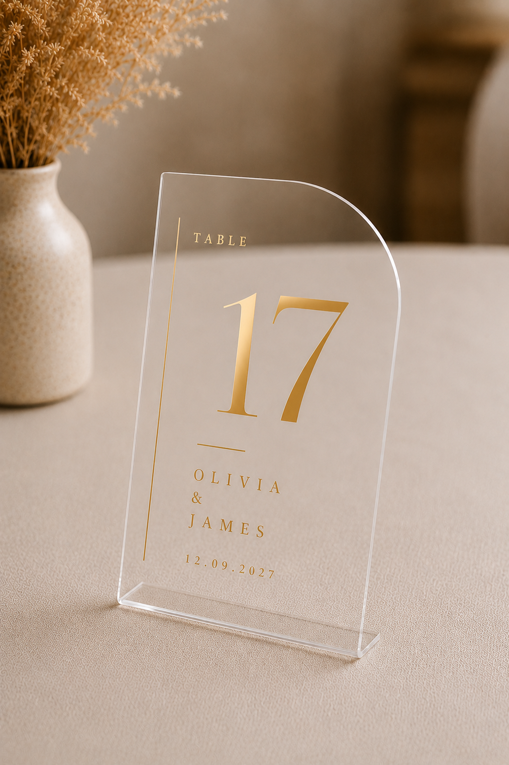 Contemporary Table Number Sign