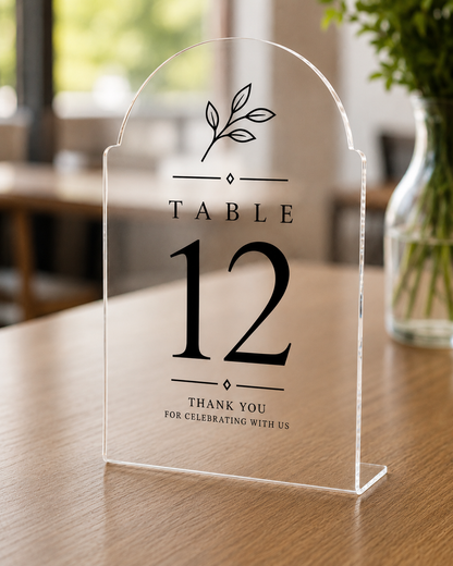 Elegant Arch Table Sign