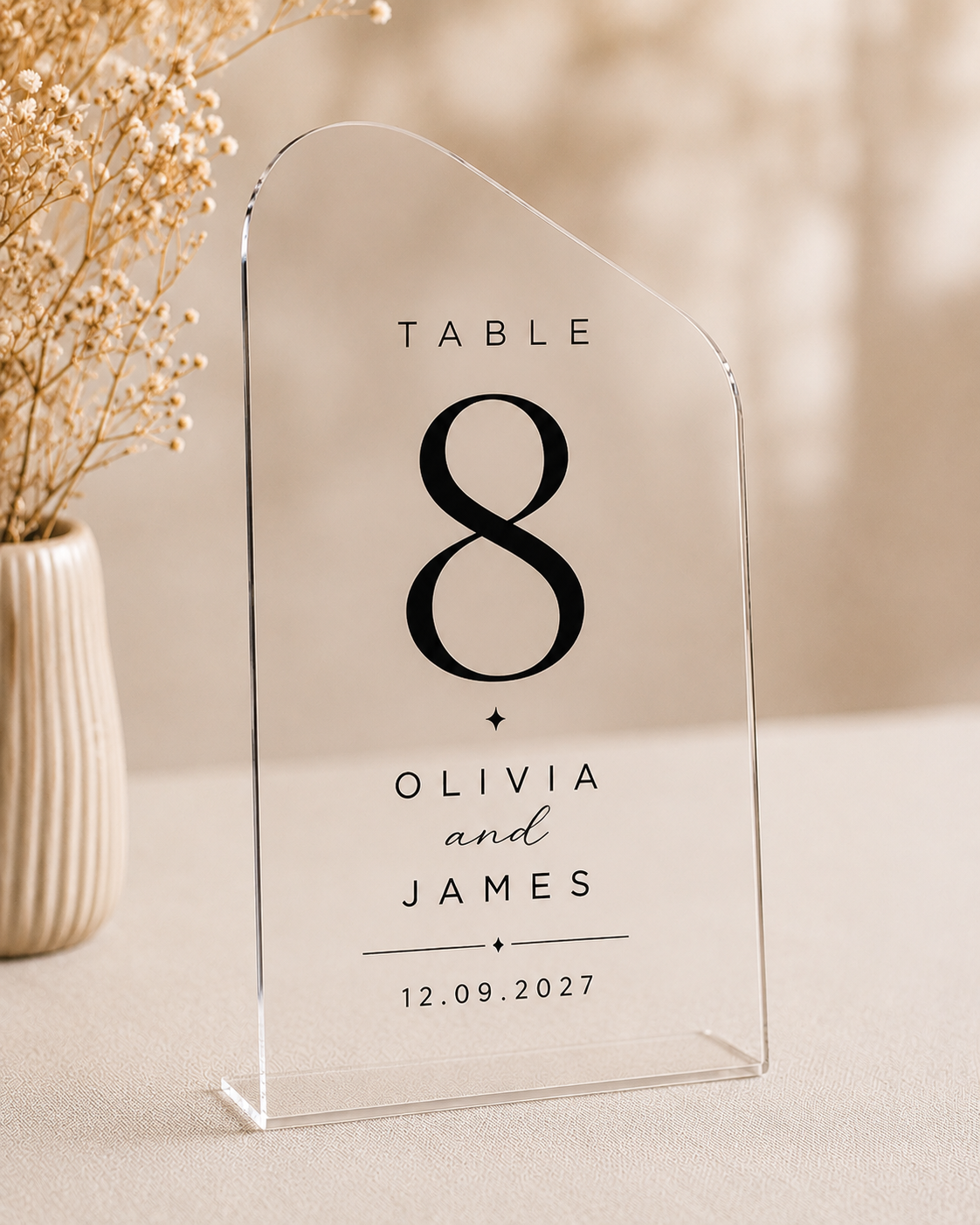 Signature Arch Table Marker