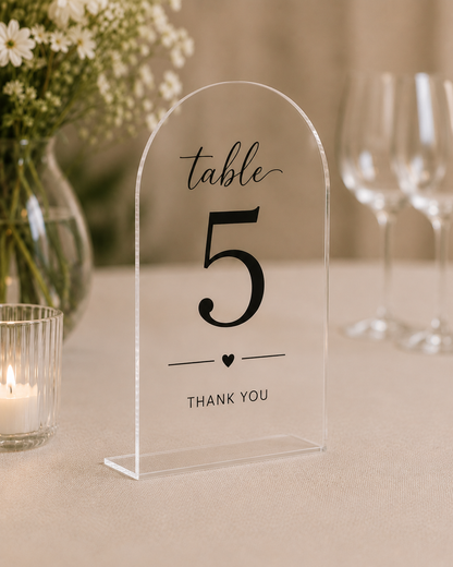 Modern Acrylic Table Sign
