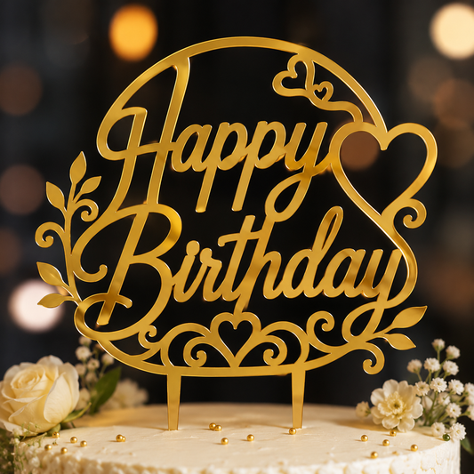 Happy Birthday Cake Topper