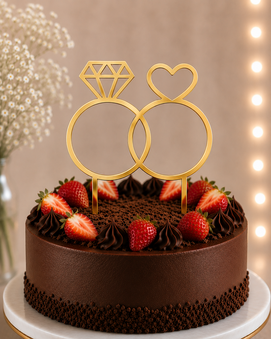 Interlocking Rings Cake Topper
