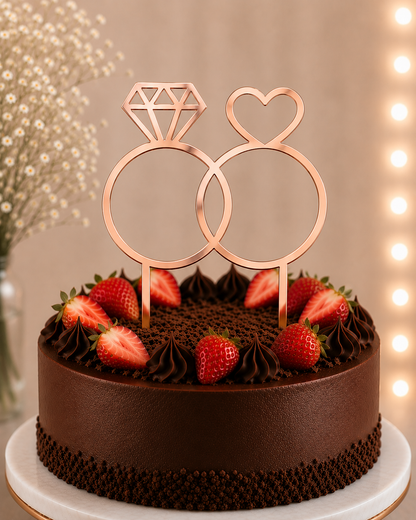 Interlocking Rings Cake Topper