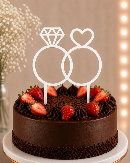 Interlocking Rings Cake Topper