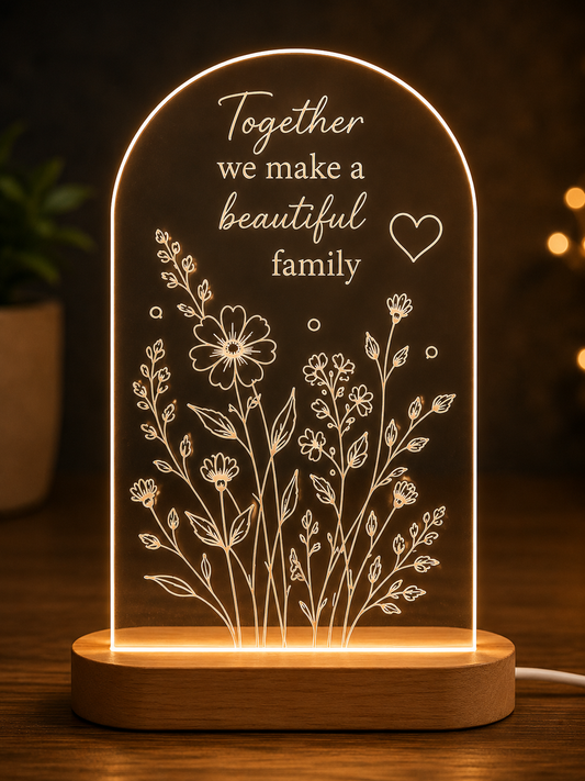 Personalized Floral LED Lamp