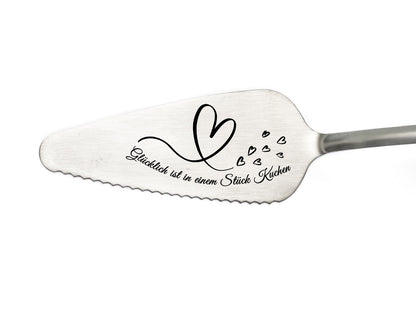 Personalized Cake Server Set – Engraved Stainless Steel Wedding Gift