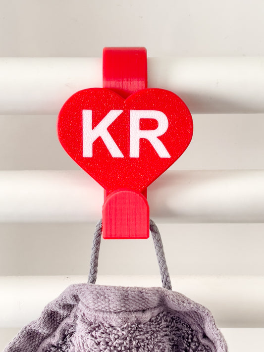 Heart Towel Hanger for Radiator, PLA 3D Printed