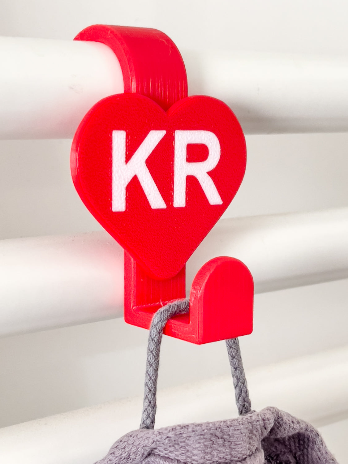 Heart Towel Hanger for Radiator, PLA 3D Printed