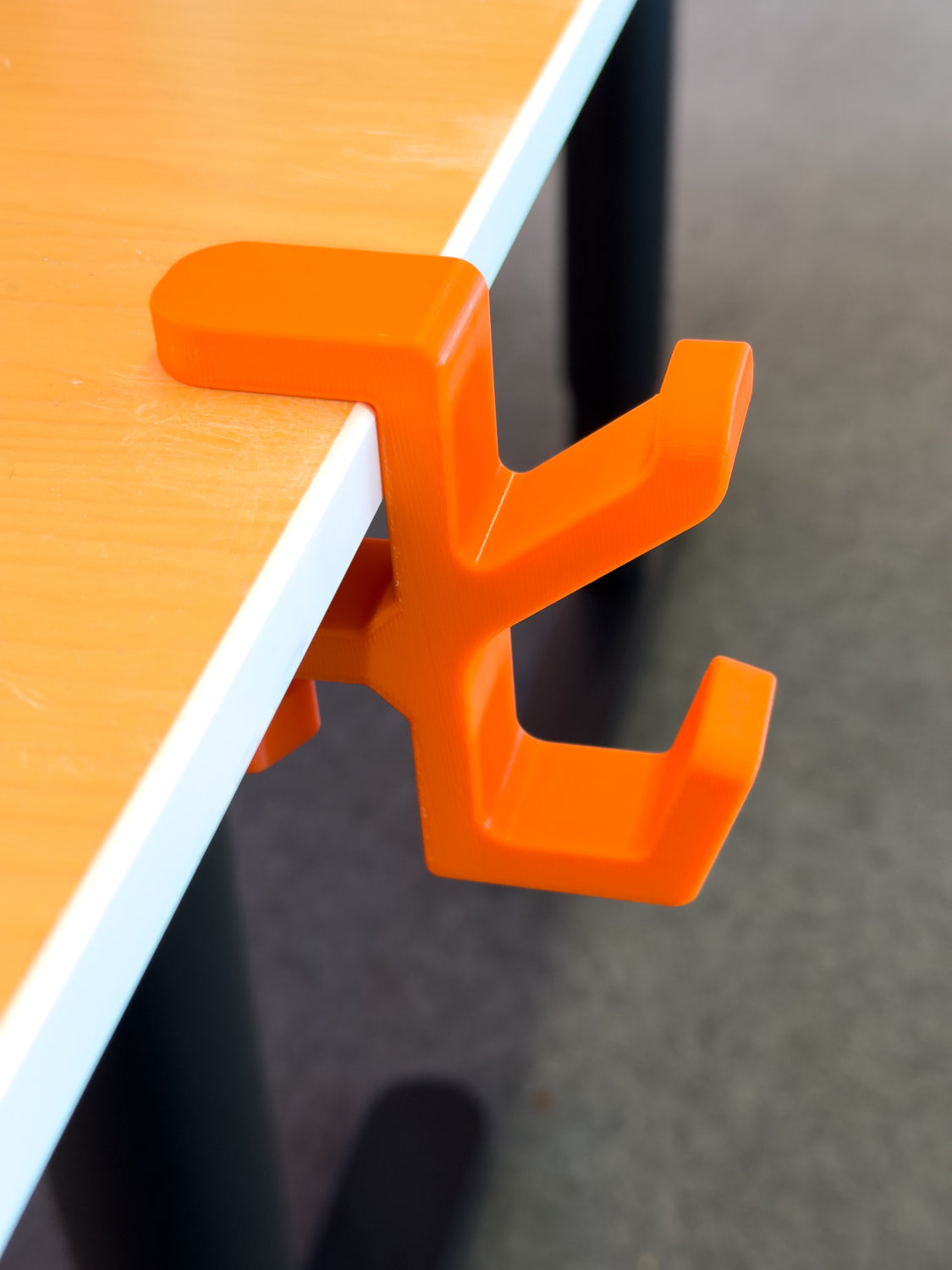 Desk Shelf Hook: 3D Printed Headphone & Backpack Hanger