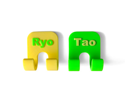 Personalized Towel Holder for 2 – 3D Printed Wall Mount, Multiple Colors