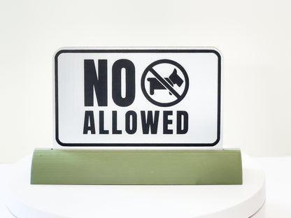 Acrylic "No Pets Allowed" Sign