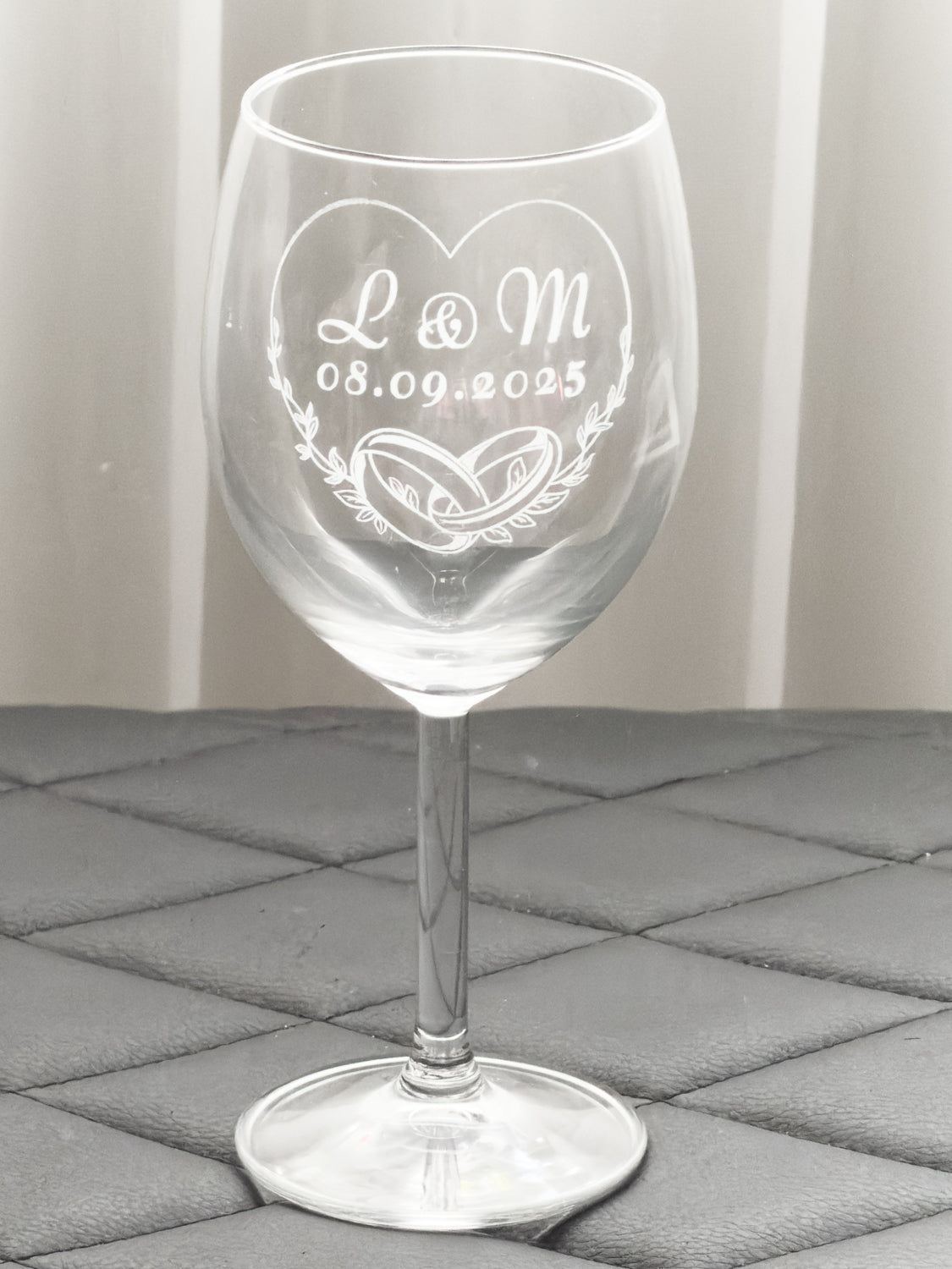 Personalized wine glass