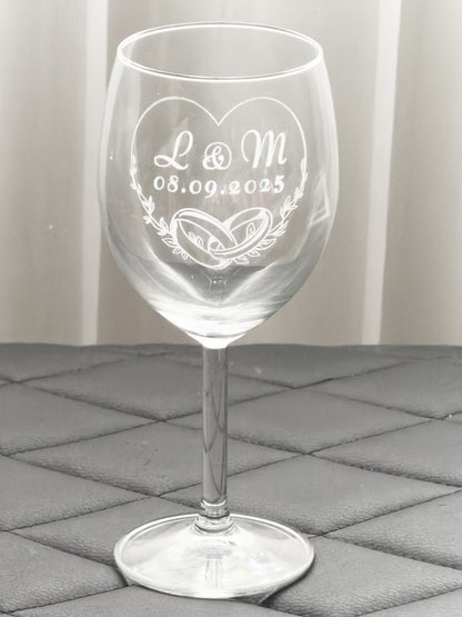 Personalized wine glass