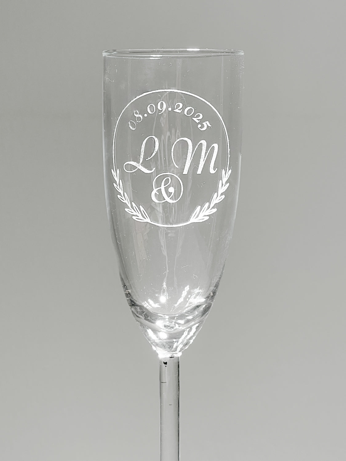 Personalized wine- champagne glass