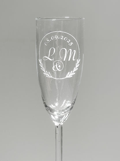Personalized wine- champagne glass