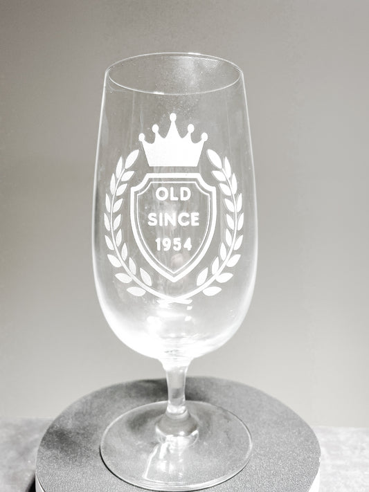 Personalized wheat beer pint glass