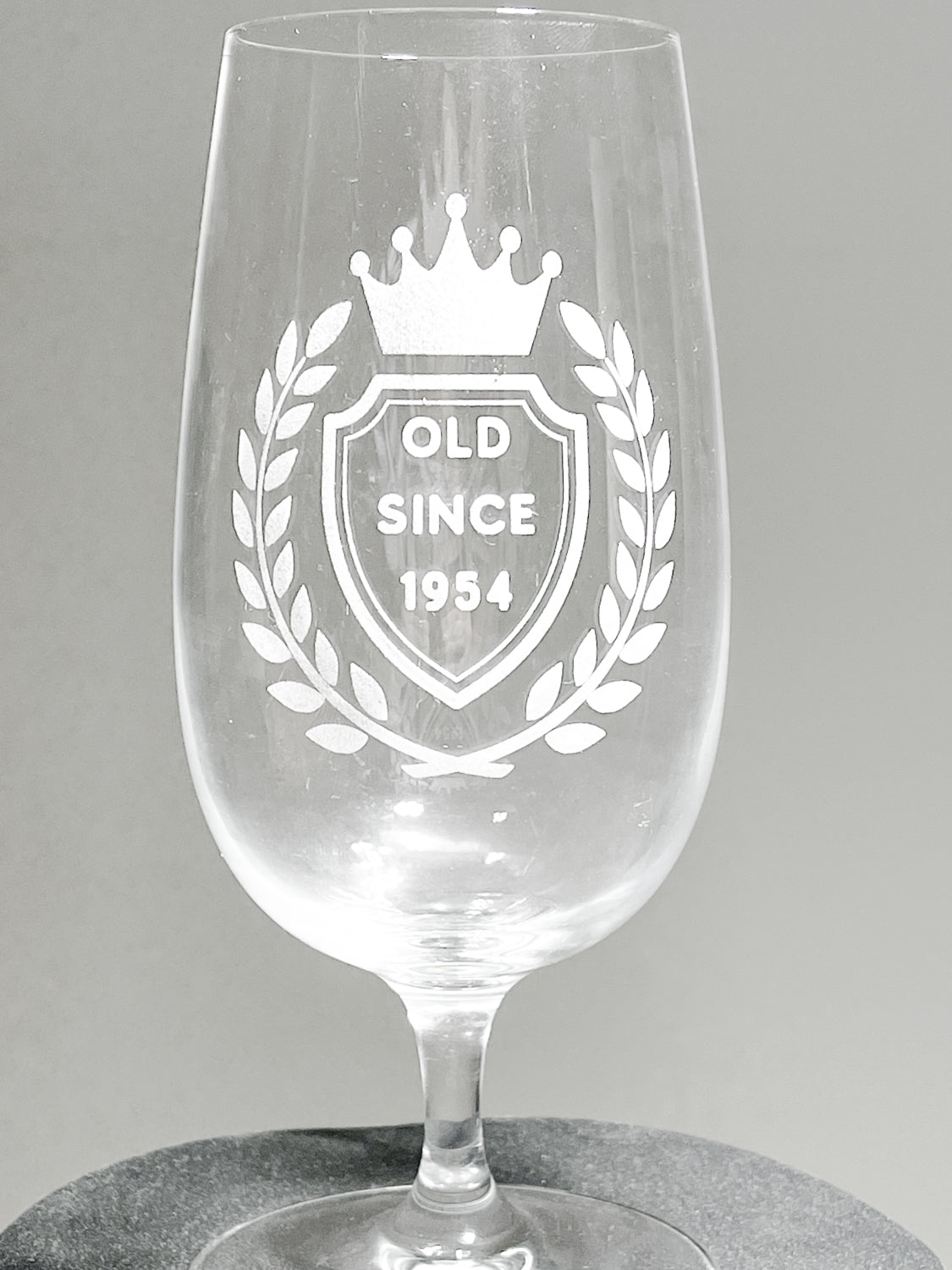 Personalized wheat beer pint glass