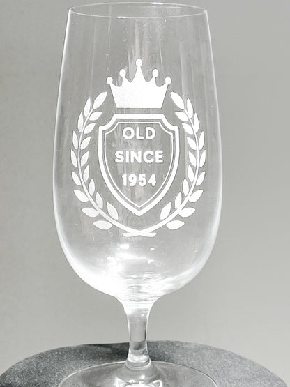 Personalized wheat beer pint glass