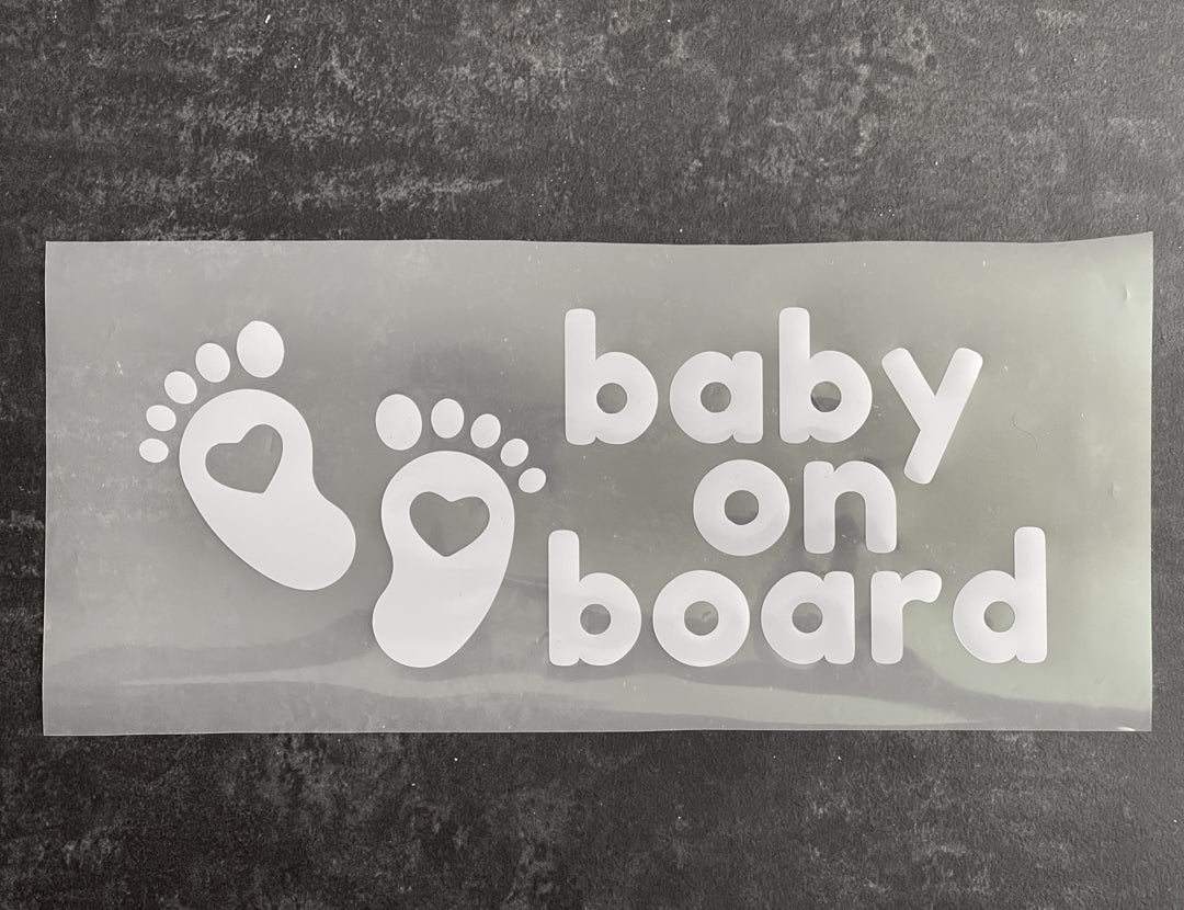 Baby on board for car window