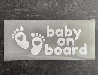 Baby on board for car window