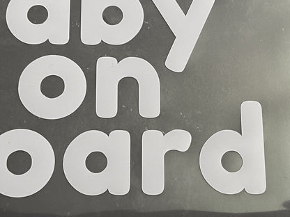 Baby on board for car window