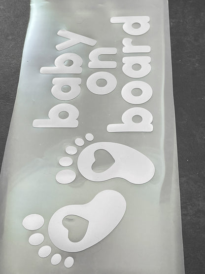 Baby on board for car window