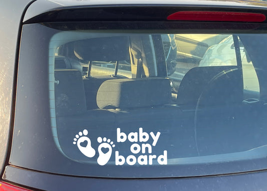 Baby on board for car window