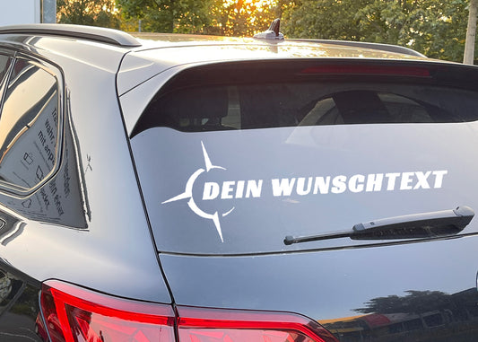 Compass decal for car window / door