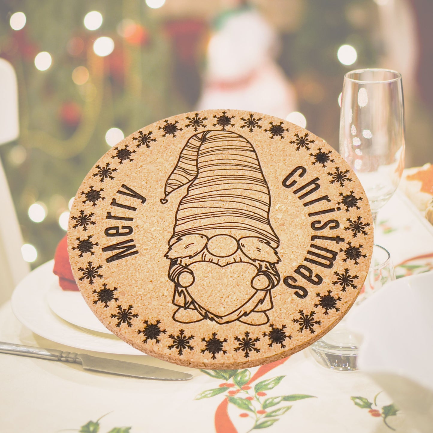 Christmas gnomes - Coffee coasters personalised