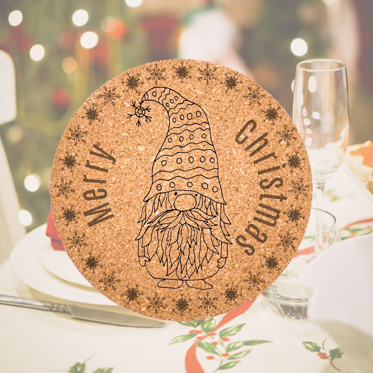 Christmas gnomes - Coffee coasters personalised