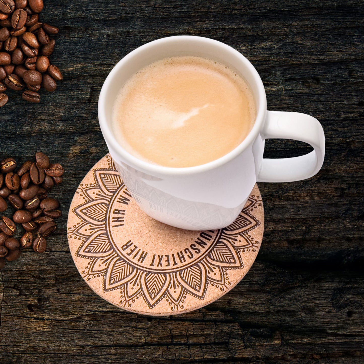 Personalized Coffee coasters with text