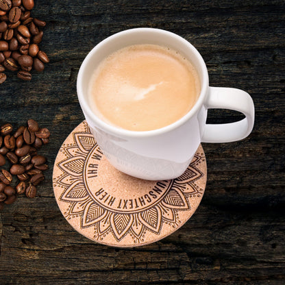Personalized Coffee coasters with text