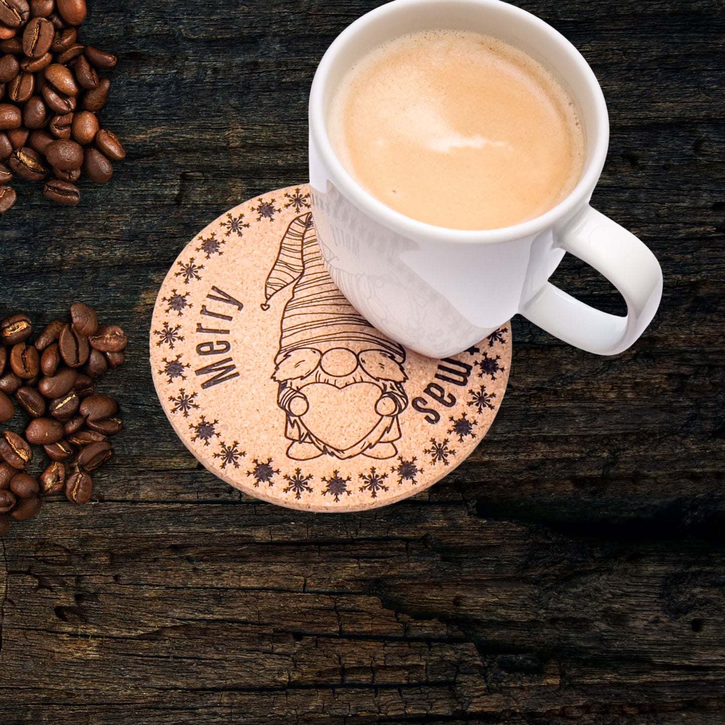 Christmas gnomes - Coffee coasters personalised